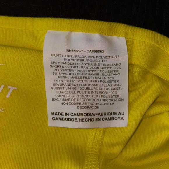 Nike Dri-Fit Purple White & Yellow Geometric Stripe Print Tennis Skirt Sz Small - Picture 5 of 6